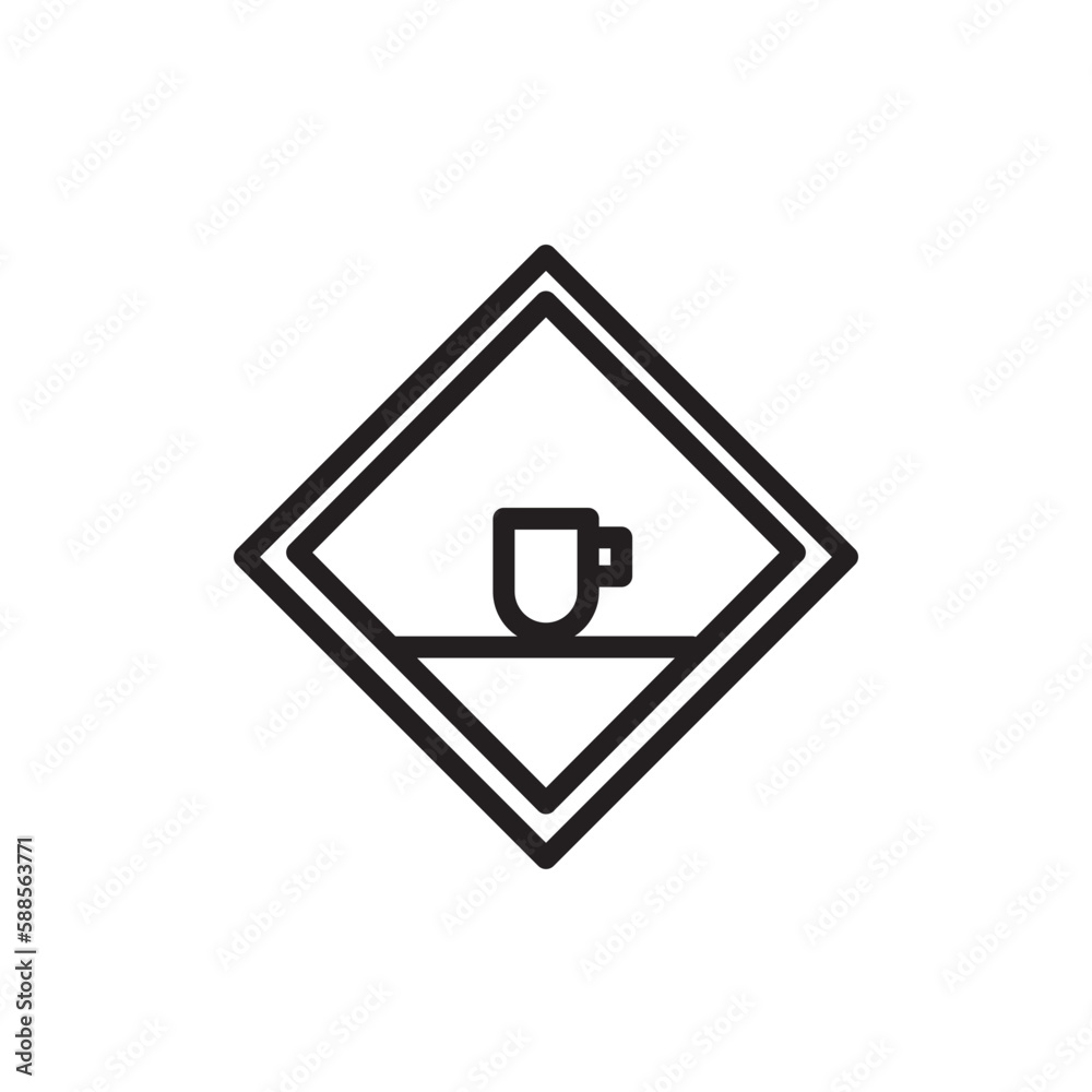 Food Tea Sign Outline Icon Food Tea Sign Outline Icon