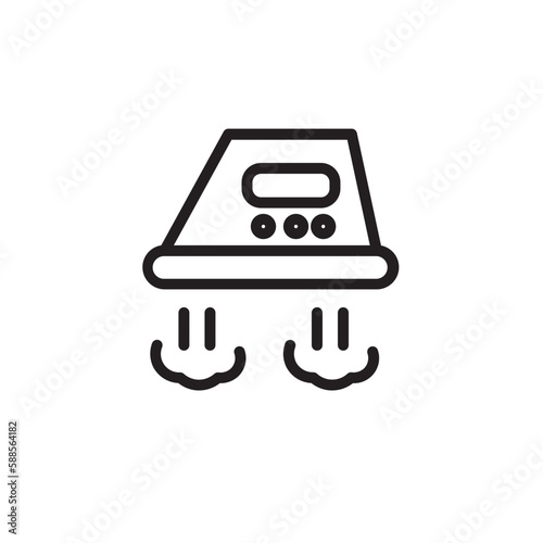 Iron Smoothing Steamer Outline Icon