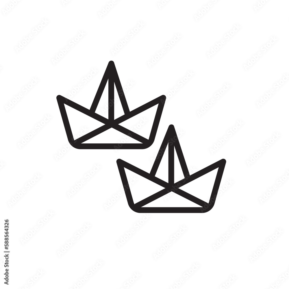 Handcraft Origami Paper Outline Icon Handcraft Origami Paper Outline Icon
