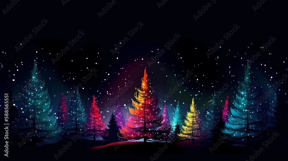 Christmas tree background header wallpaper