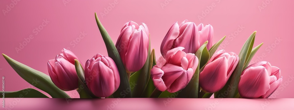 Pink on pink tulip bouquet for Mother's Day celebration Pink on pink tulip bouquet for Mother's Day celebration