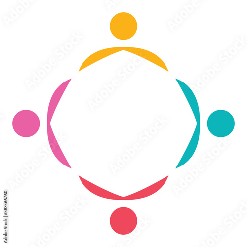 Community logo icon design template isolated