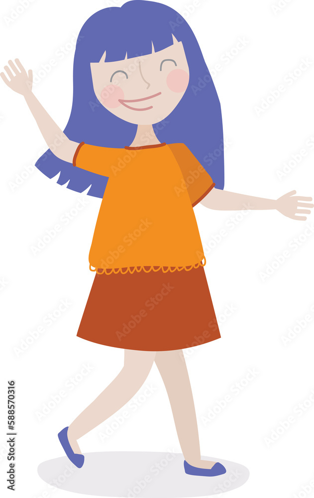 Illustration of girl dancing Illustration of girl dancing