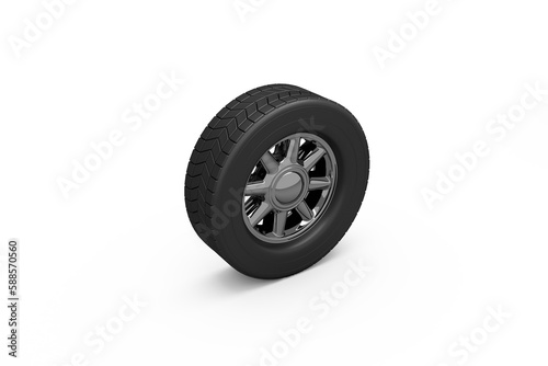 Tyre against white background