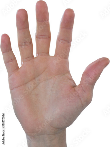 Cropped hand of man pretending to touch invisible device screen