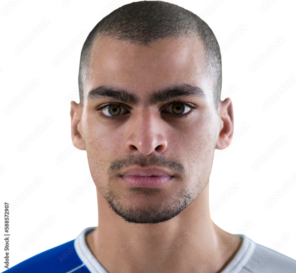 Fototapeta premium Close up portrait of football player