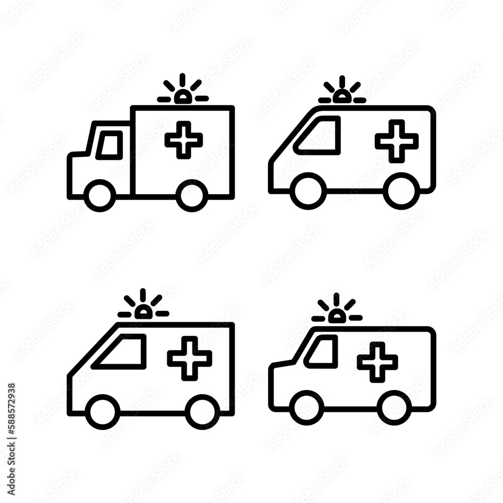 Ambulance icon vector illustration. ambulance truck sign and symbol. ambulance car Ambulance icon vector illustration. ambulance truck sign and symbol. ambulance car