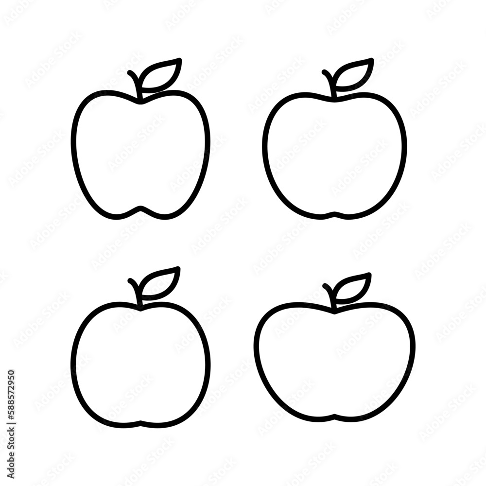 Apple icon vector illustration. Apple sign and symbols for web design. Apple icon vector illustration. Apple sign and symbols for web design.