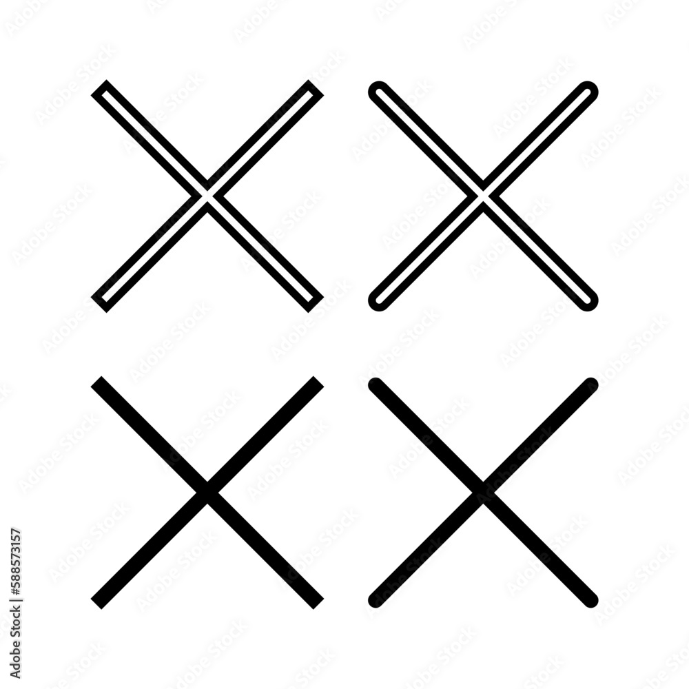 Close icon vector illustration. Delete sign and symbol. cross sign Close icon vector illustration. Delete sign and symbol. cross sign
