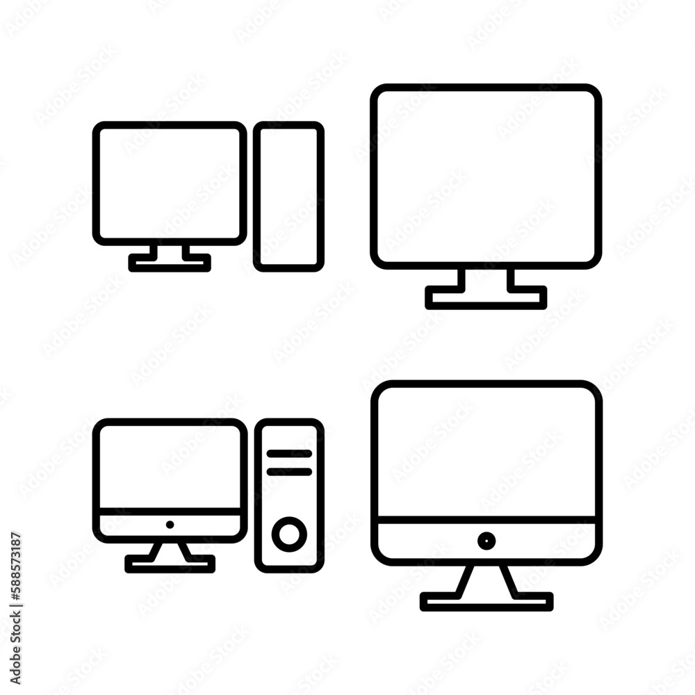 Computer icon vector illustration. computer monitor sign and symbol Computer icon vector illustration. computer monitor sign and symbol