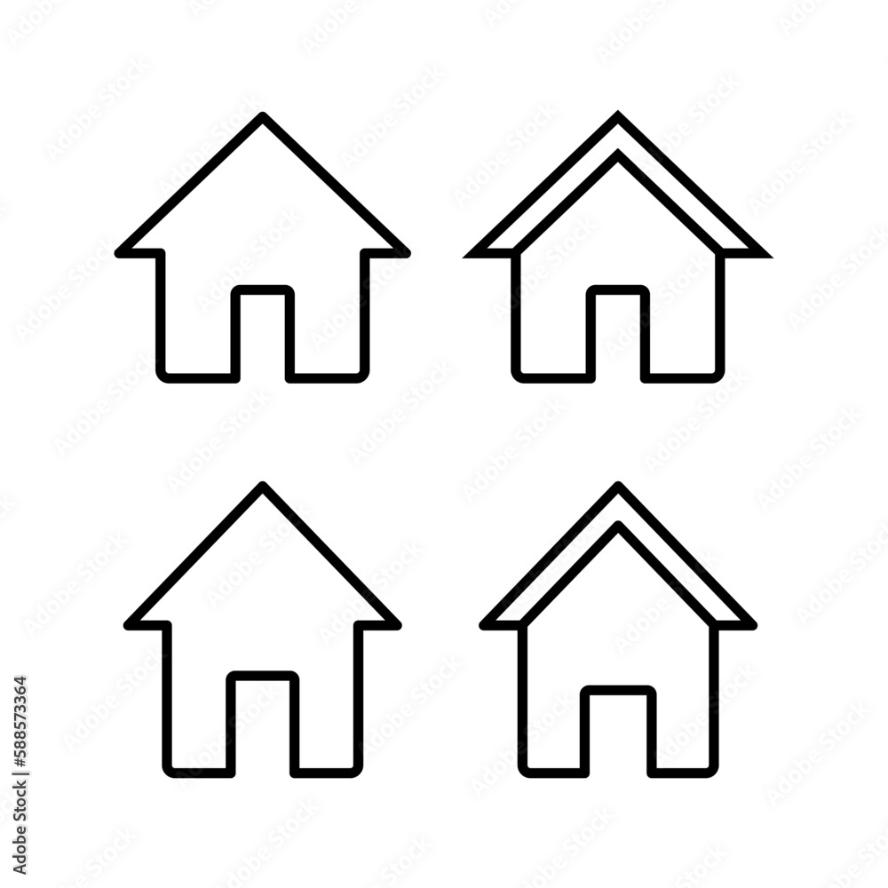 Home icon vector illustration. House sign and symbol Home icon vector illustration. House sign and symbol