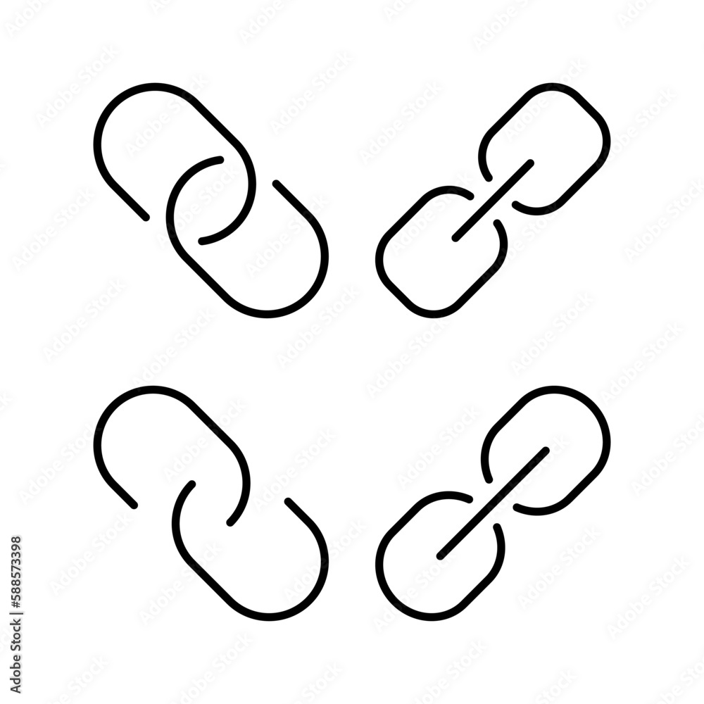 Link icon vector illustration. Hyperlink chain sign and symbol Link icon vector illustration. Hyperlink chain sign and symbol