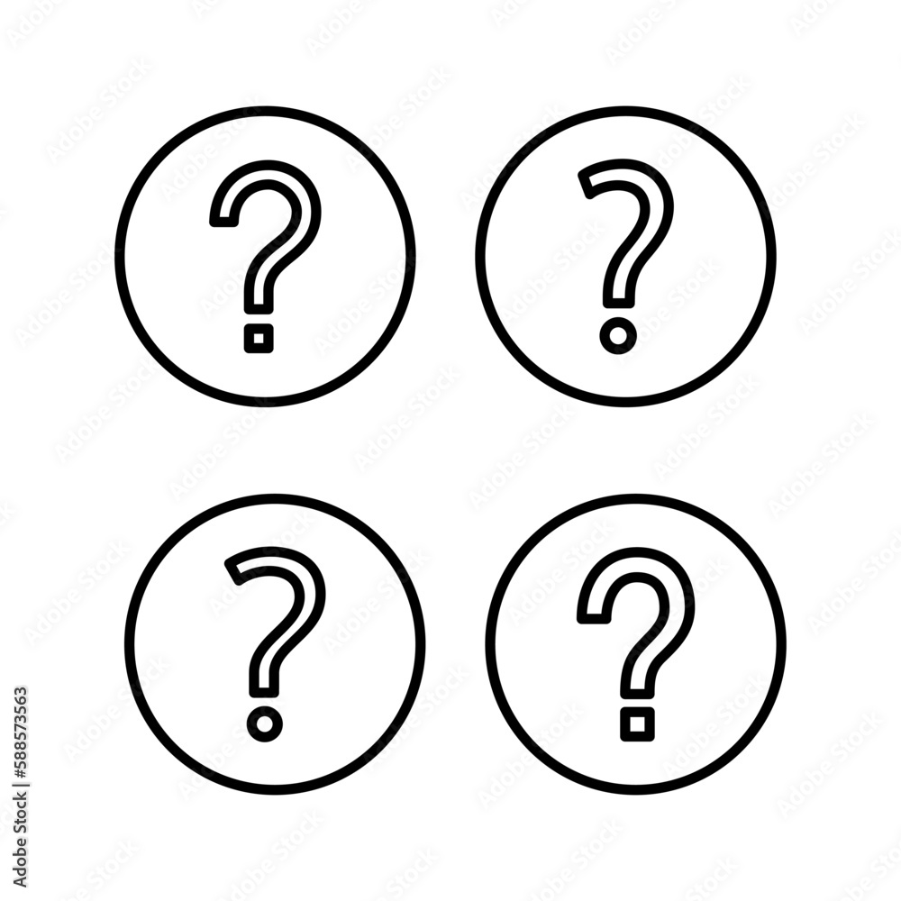 Question icon vector illustration. question mark sign and symbol Question icon vector illustration. question mark sign and symbol