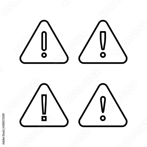 Exclamation danger sign illustration. attention sign and symbol. Hazard warning attention sign
