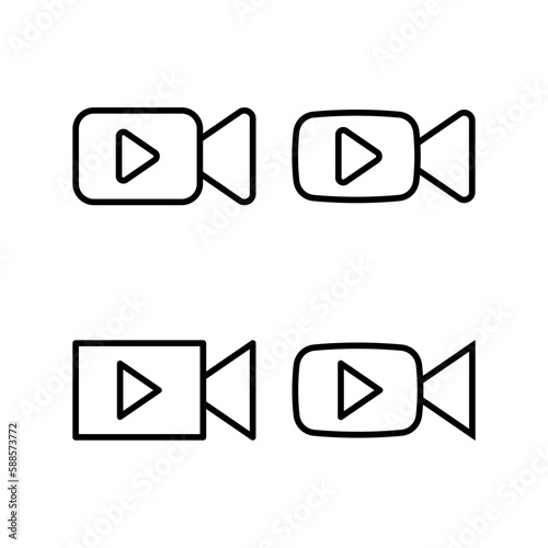Video icon vector illustration. video camera sign and symbol. movie sign. cinema