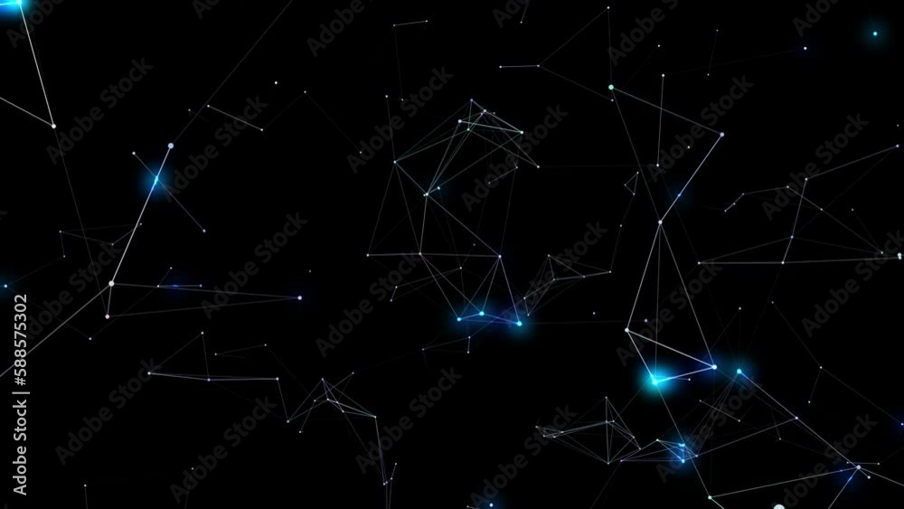 Neural flashes in a plexus of white lines on a black background.