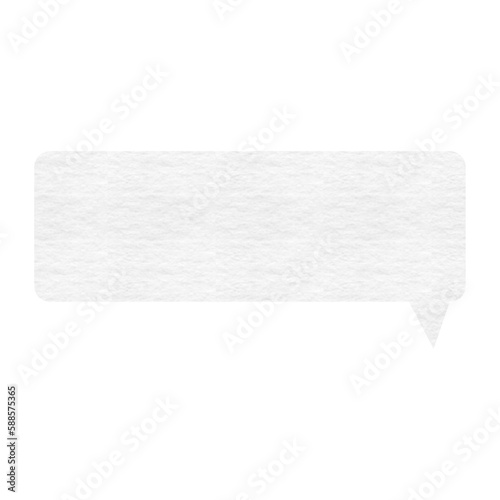 Vector image of rectangular shape speech bubble