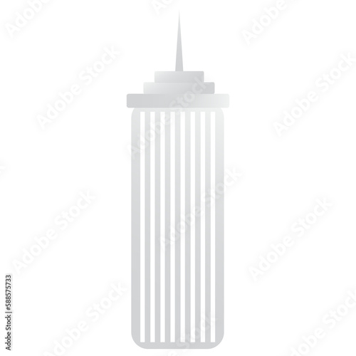 Digitally generated image of skyscraper