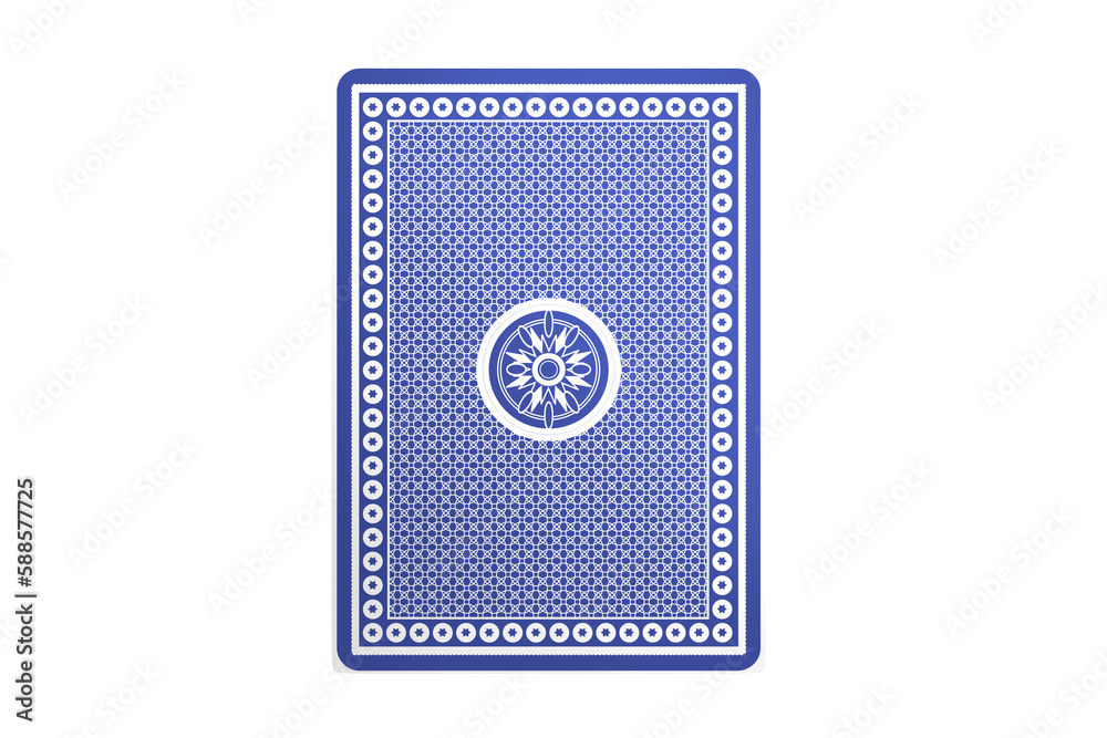 Naklejka premium Computer graphic image of blue playing card