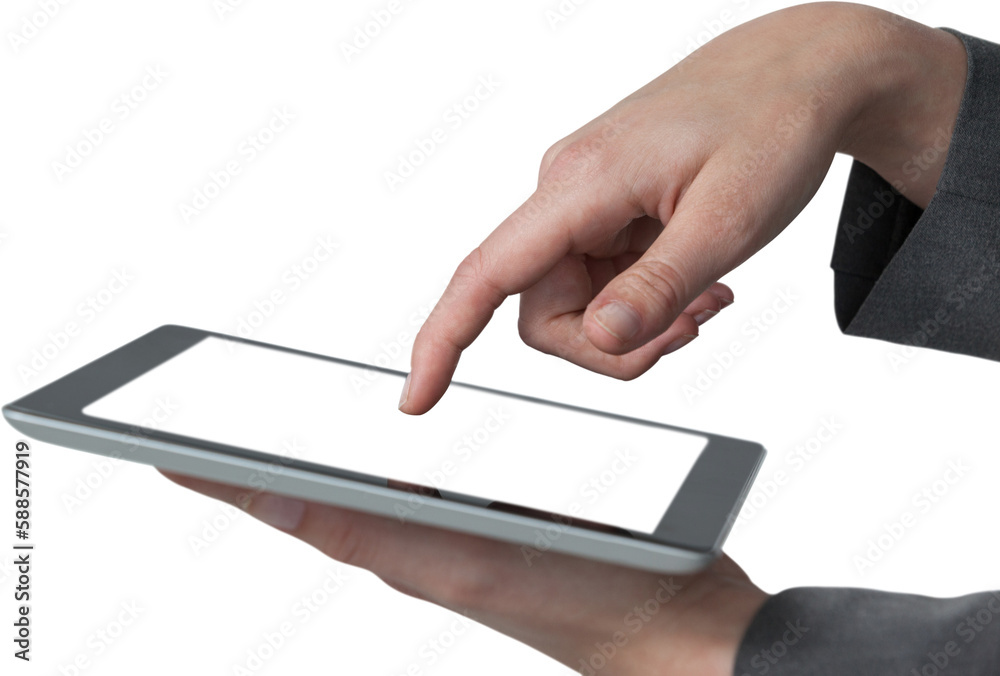 Businesswoman hand using digital tablet Businesswoman hand using digital tablet