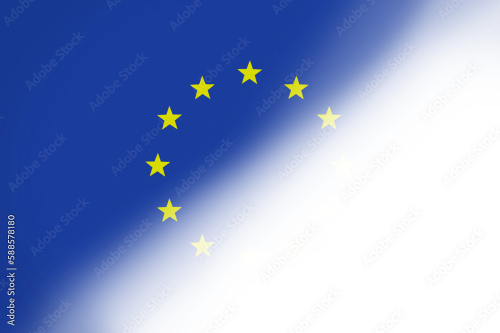 Obraz premium Half EU flag