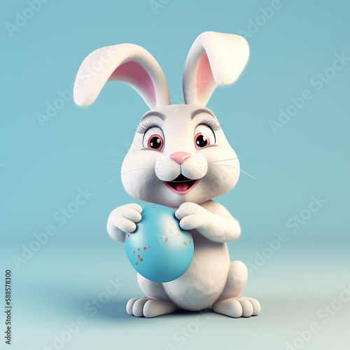 easter bunny holding an egg