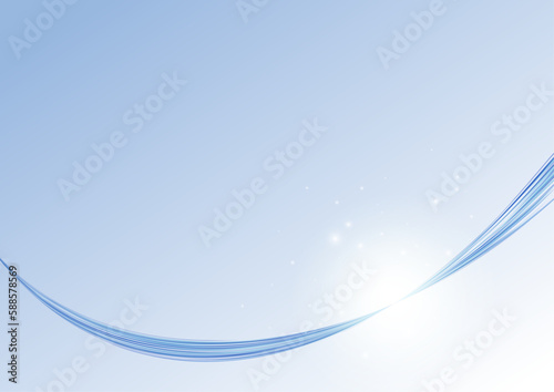 青の細いウェーブ背景