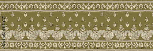 Ethnic pattern. Bandana Print. Silk neck scarf or kerchief. Design for Saree, Patola, Sari, Dupatta, textile. Tile patterns. Aztec style. Floral vintage. Bohemian Indian motif style. Clothing. Vector.