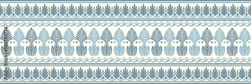 Ethnic pattern. Bandana Print. Silk neck scarf or kerchief. Design for Saree, Patola, Sari, Dupatta, textile. Tile patterns. Aztec style. Floral vintage. Bohemian Indian motif style. Clothing. Vector.