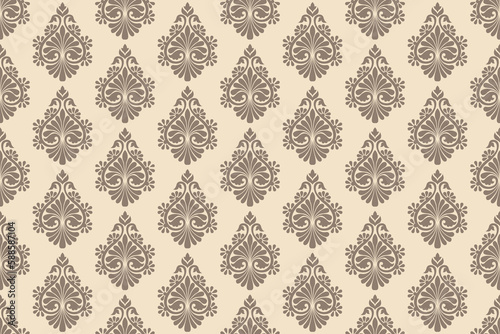 Ethnic pattern. Bandana Print. Silk neck scarf or kerchief. Design for Saree, Patola, Sari, Dupatta, textile. Tile patterns. Aztec style. Floral vintage. Bohemian Indian motif style. Clothing. Vector.