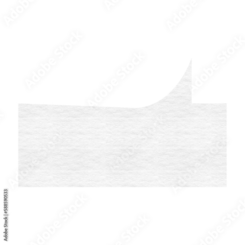 Blank speech bubble against white background