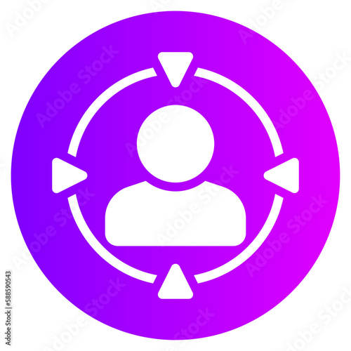 target audience gradient icon