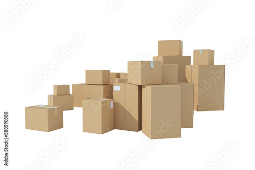 Stacks of cardboard boxes © vectorfusionart