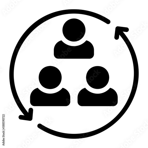 coordination glyph icon