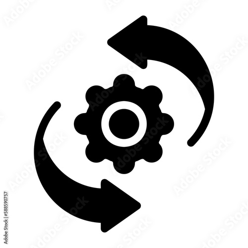 synergy glyph icon
