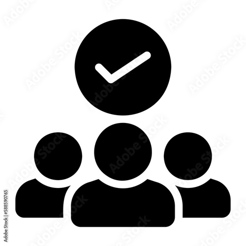 teamwork glyph icon