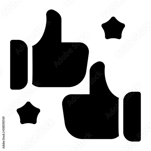 encouragement glyph icon
