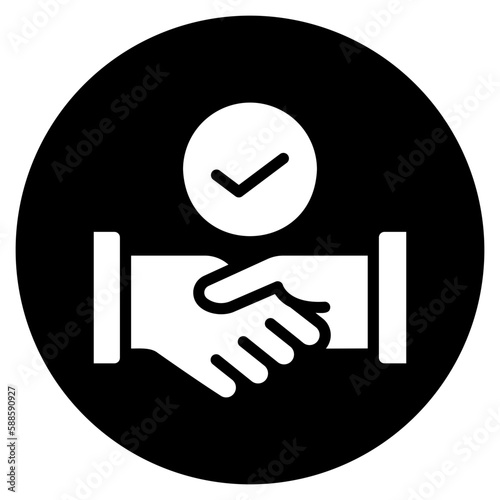 Cooperation glyph icon