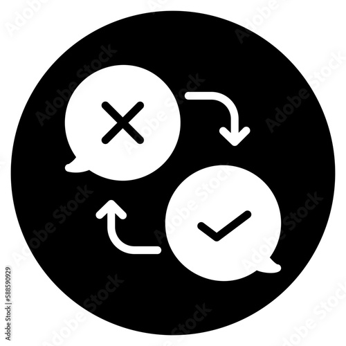 decision making glyph icon