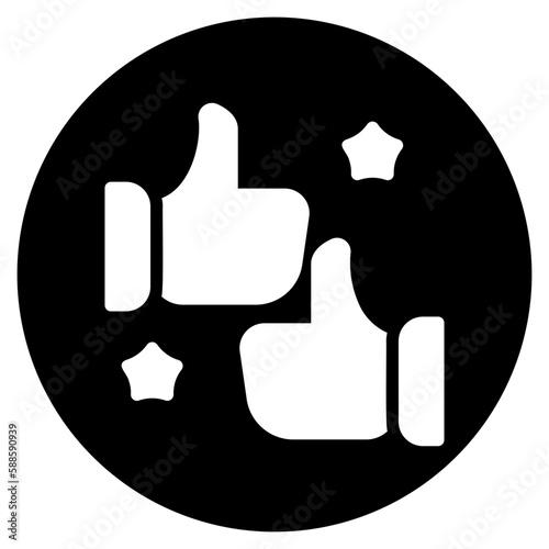 encouragement glyph icon