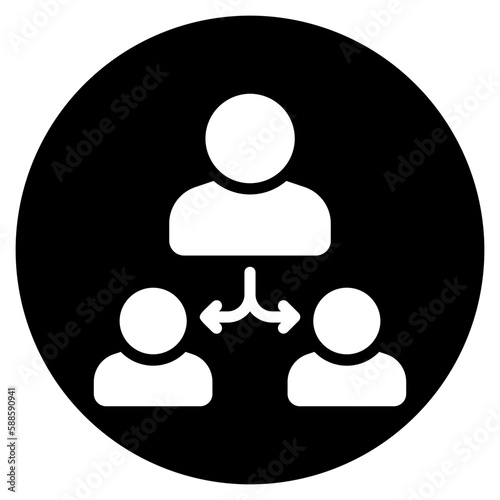 mentorship glyph icon