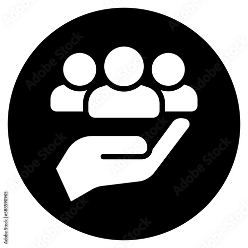 social responsibility glyph icon