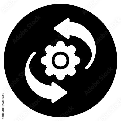 synergy glyph icon
