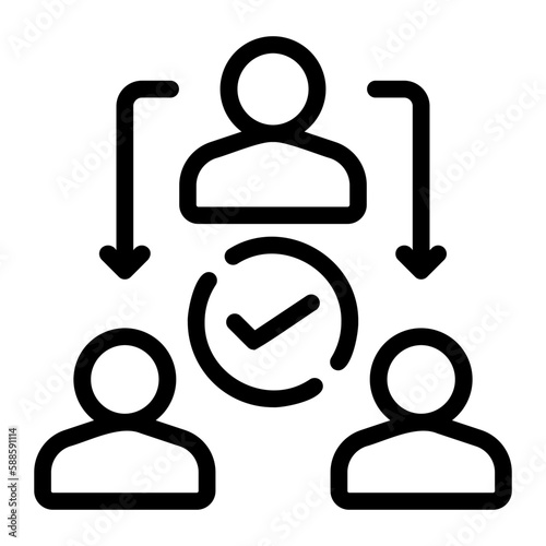 delegation line icon