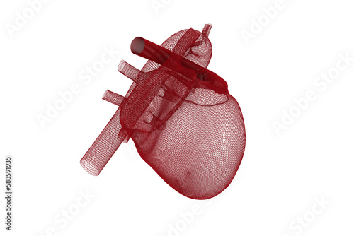 Illustration ofÂ 3d human heart
