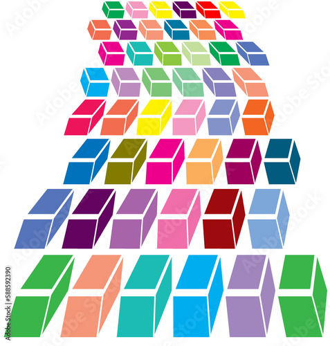 Illustration of multicolored blocks