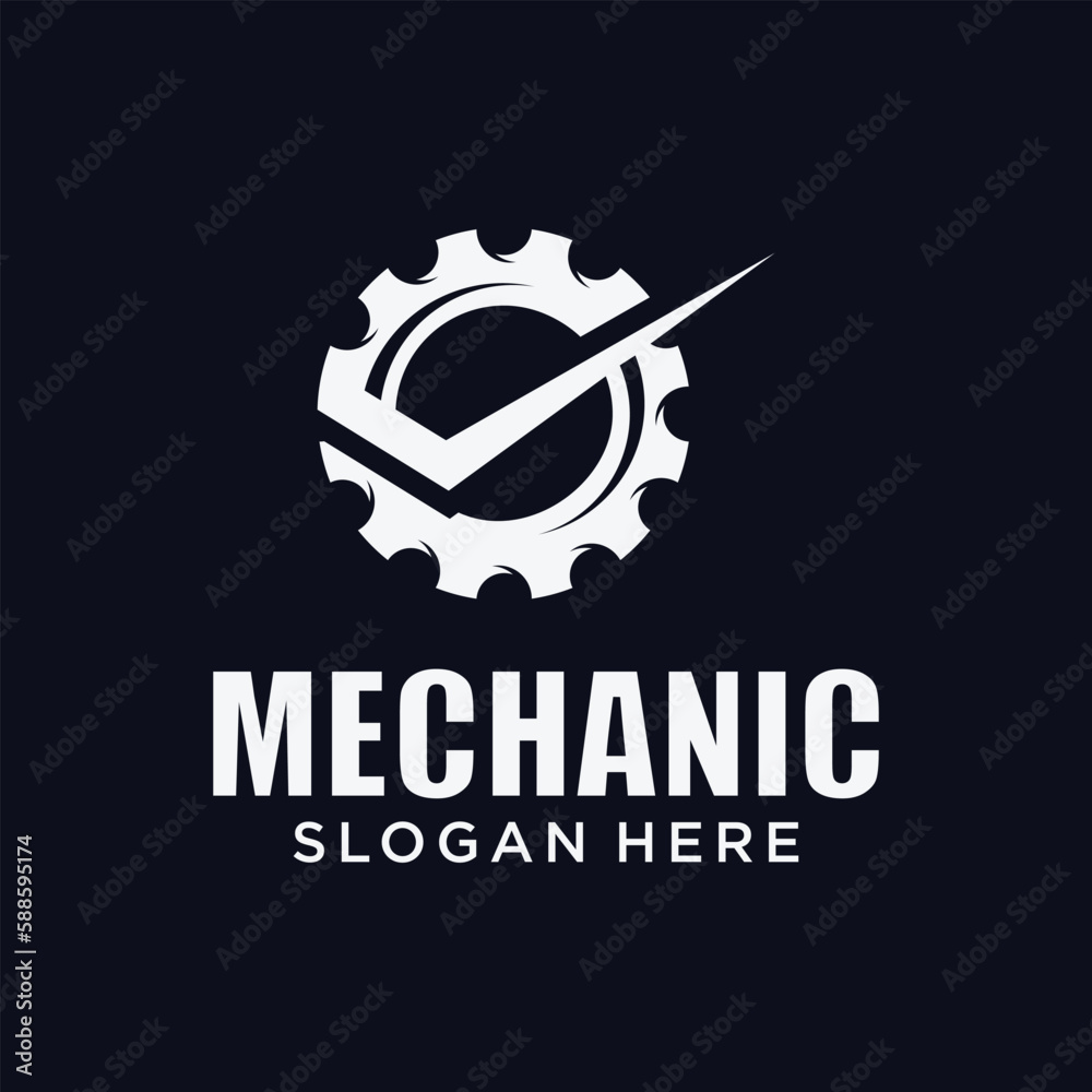 Mechanical technology logo, gear and piston combination logo symbol. engine parts Mechanical technology logo, gear and piston combination logo symbol. engine parts