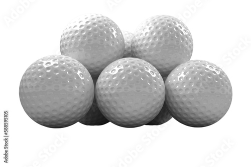Close-up of golf balls