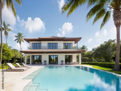 Luxurious villa with outdoo...