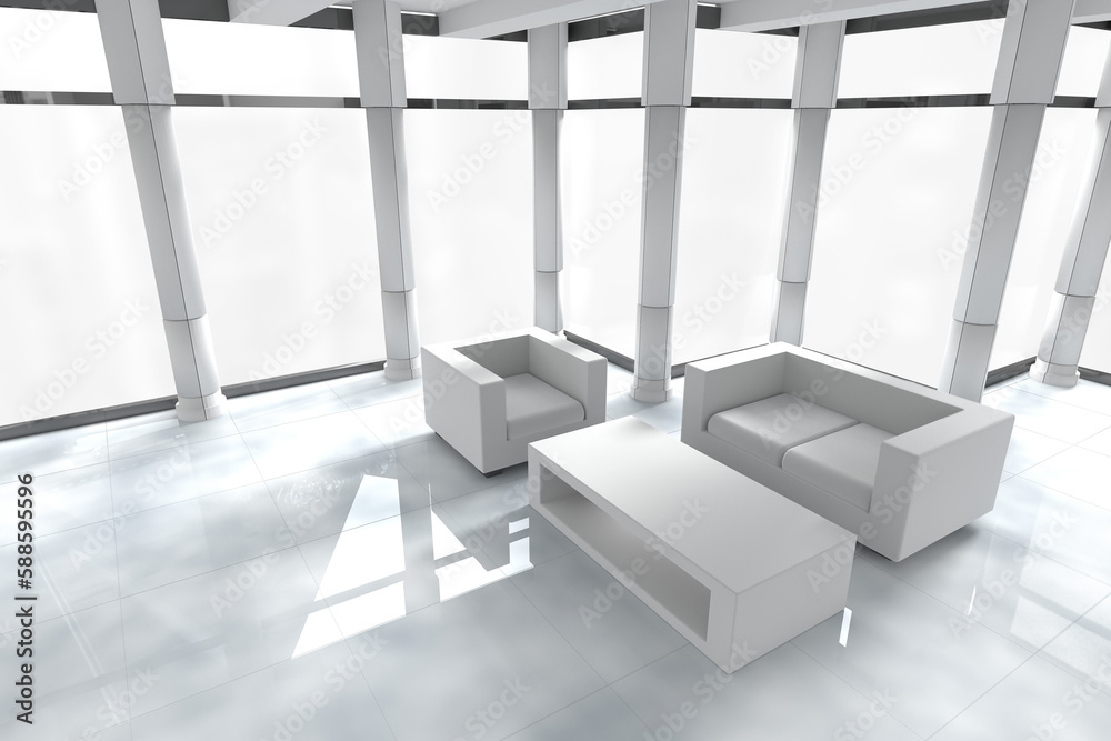 Fototapeta premium View of modern sitting room